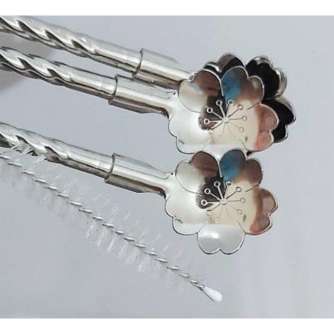 طقم معالق مشكل وشاليموه معدن - 6 قطع