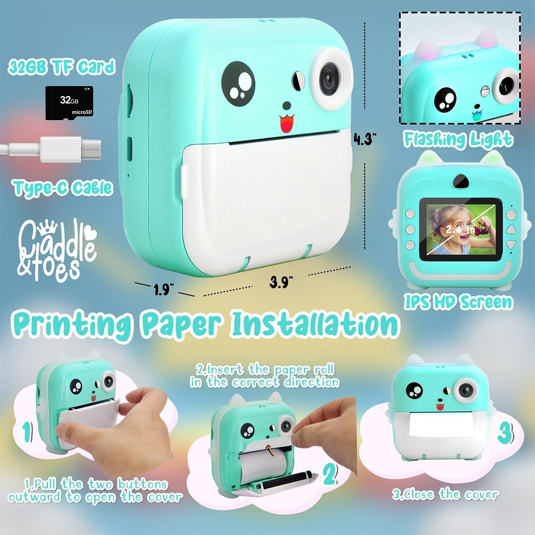 كاميرا طباعة فورية - دقة 1080 اتش دي - 48 ميجابكسل 32 جيجا