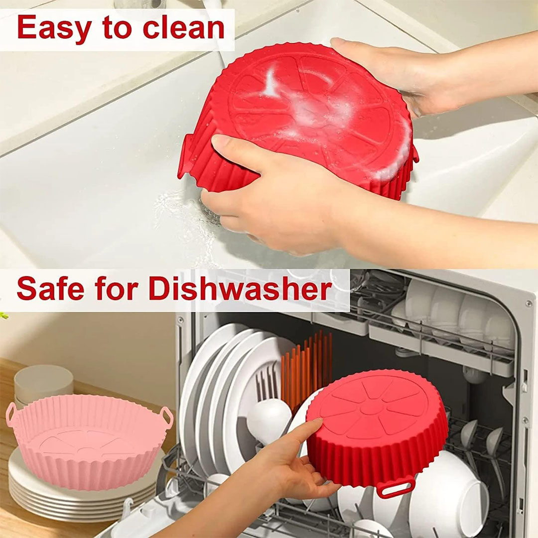 بطانة سيليكون للمقلاة الهوائية - 20 سم - متعدد الألوان