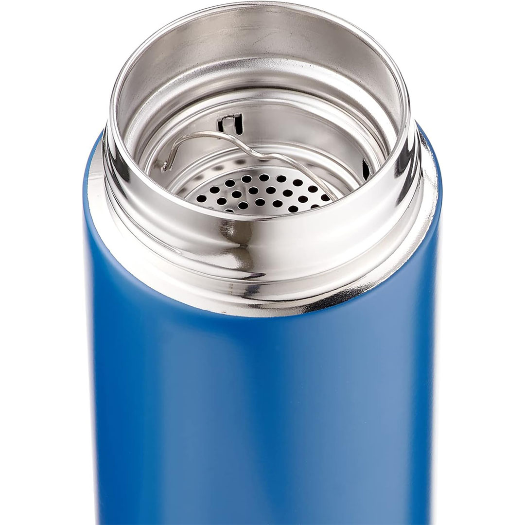 ترمس حراري ستانلس ستيل بغطاء - 450 مللي - ازرق