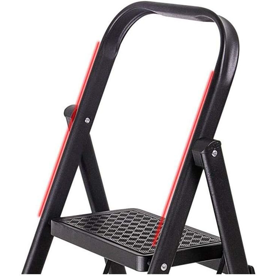 سلم للمنزل قابل للطي - 41 × 104 سم - أسود