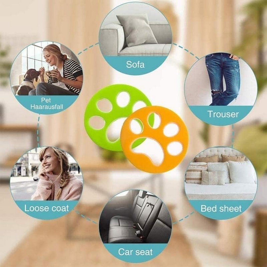 أداة إزالة شعر الحيوانات قابلة لإعادة الاستخدام - 2 قطعة