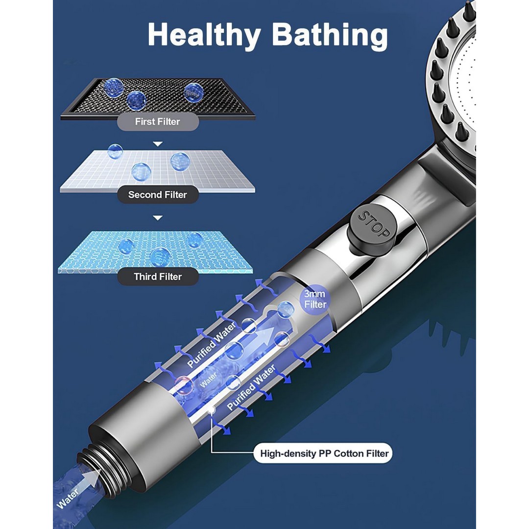 رأس دش عالي الضغط  - فضي