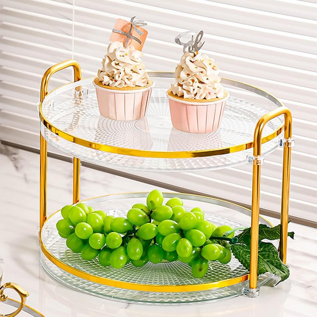 طبق تقديم مقبلات - 2 دور - شفاف