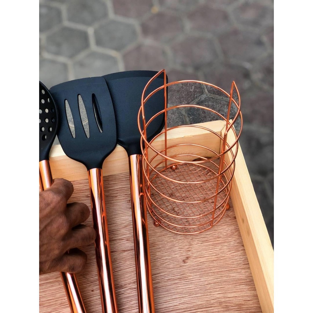 طقم توزيع للمطبخ - 8 قطع - روز جولد