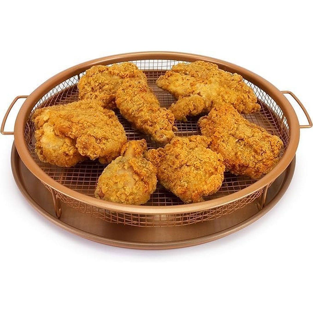 صينية مقلاة هوائية غير لاصقة - نحاسي