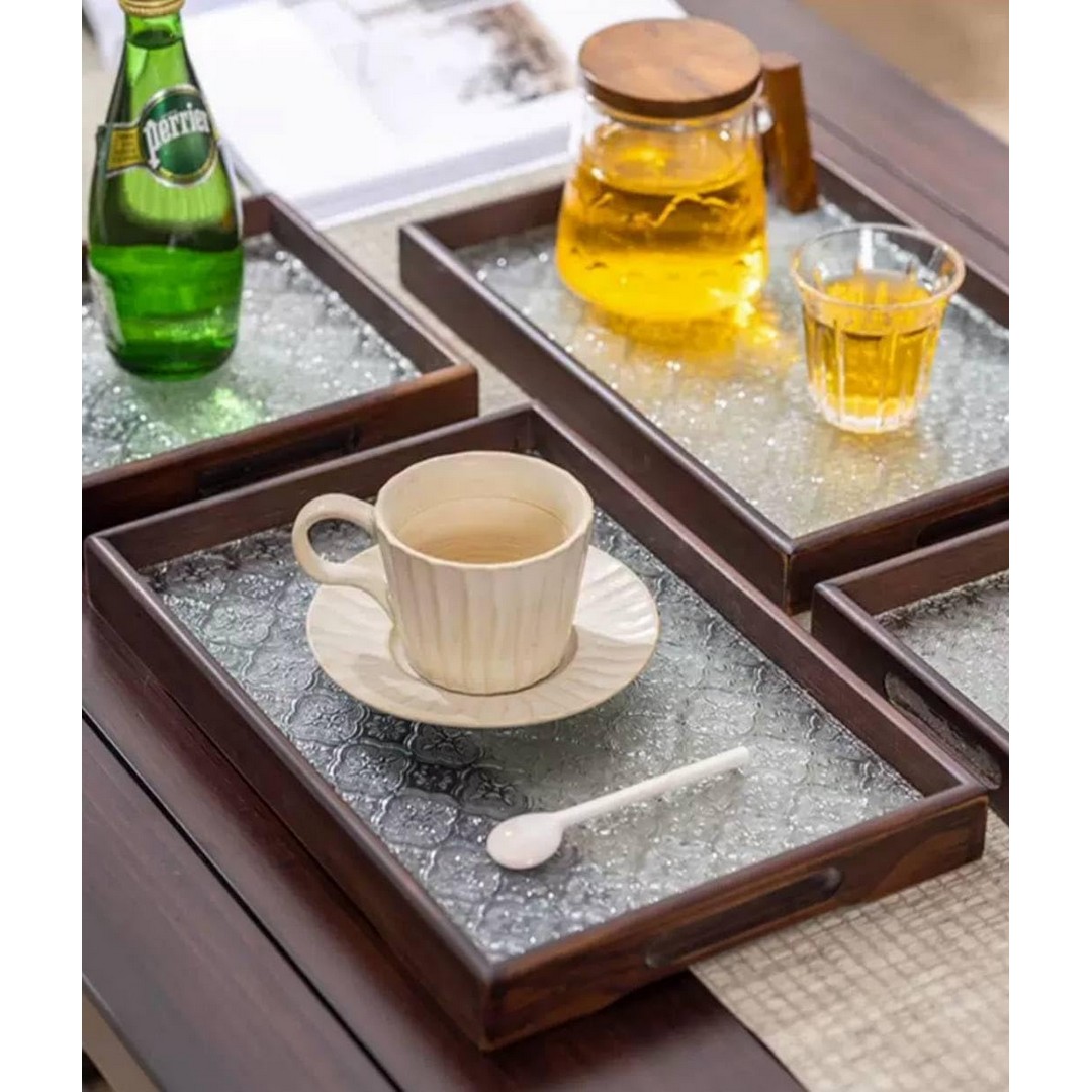 طقم صواني اكريلك بيد جولد - 2 قطعة