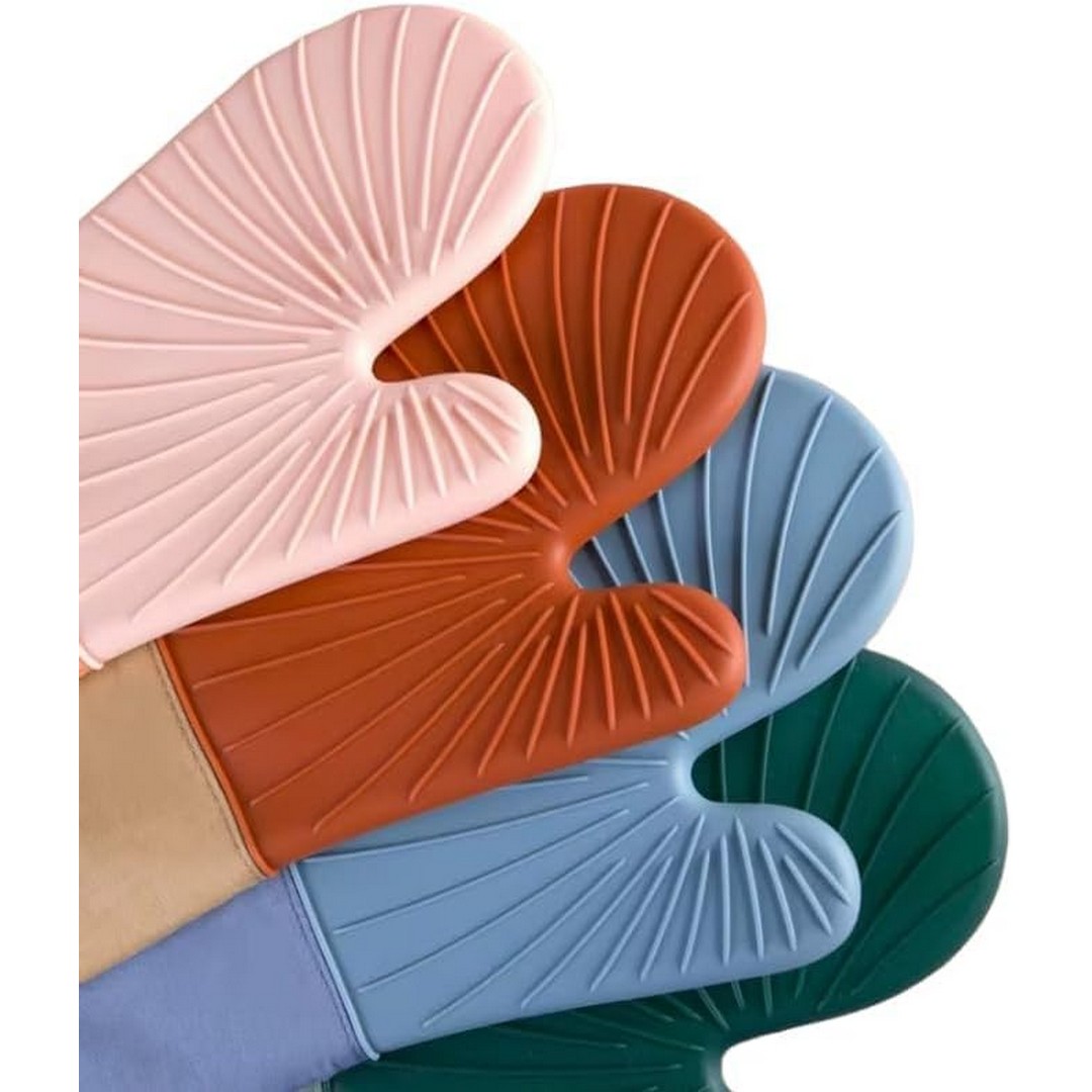 قفازات سيليكون للمطبخ - أخضر