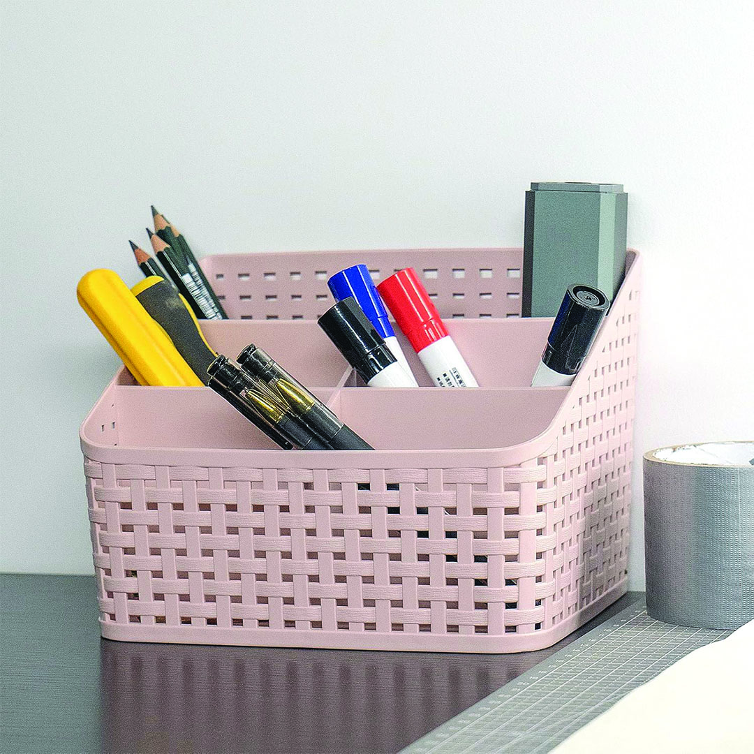 صندوق مستحضرات التجميل - 5 أقسام - متعدد الألوان