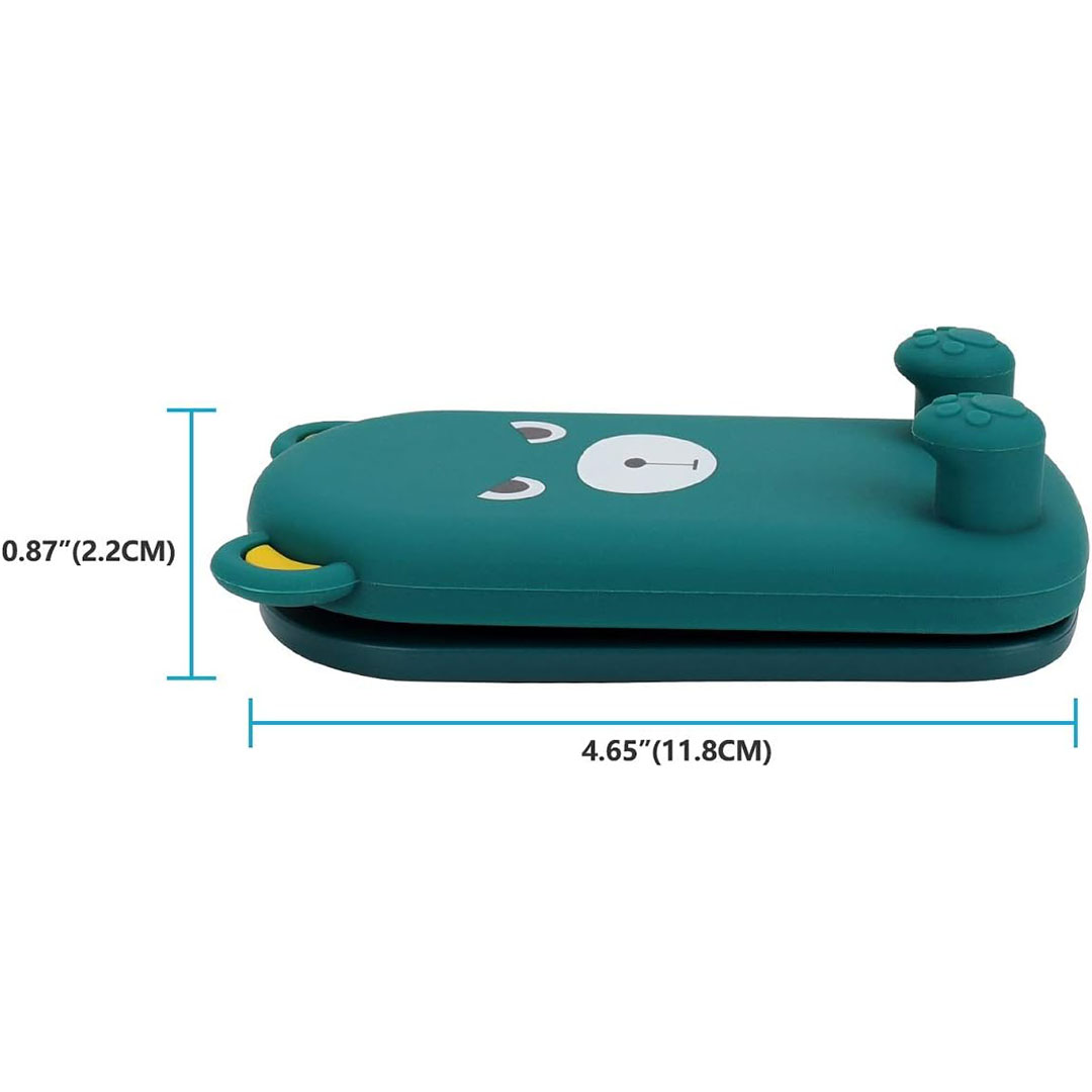 حامل موبايل وتاب من السيليكون بشكل دب - أخضر