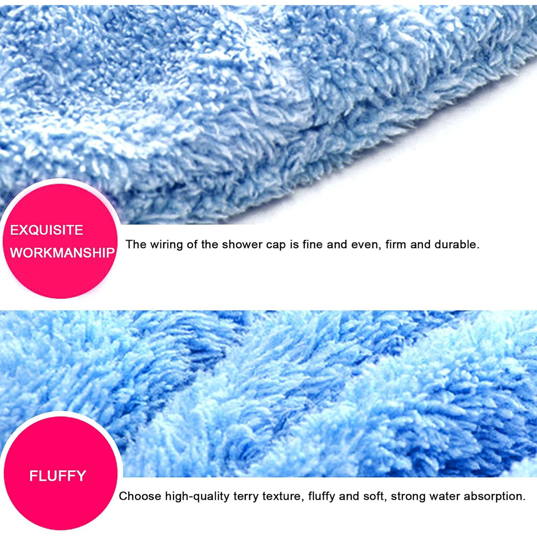 تربون فوطة شعر من المايكروفايبر جيدة الامتصاص - 3 قطع