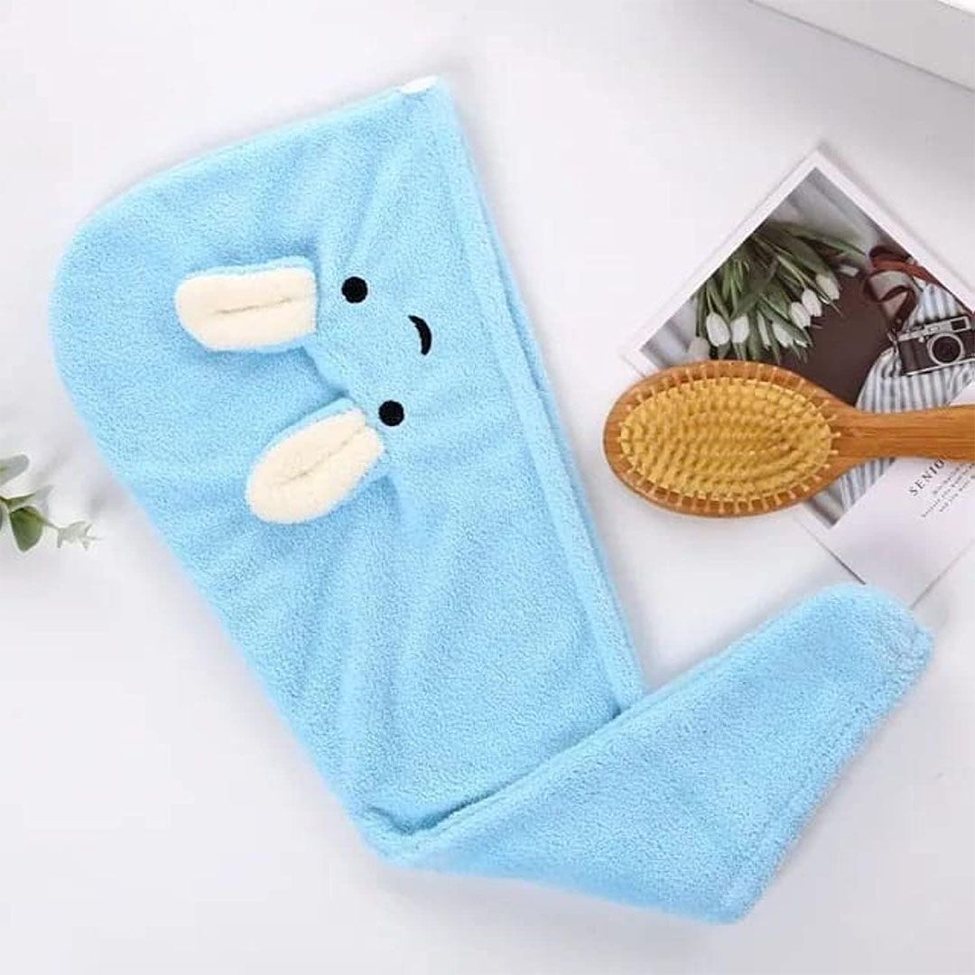 فوطة شعر شكل أرنب من المايكروفايبر جيدة الامتصاص