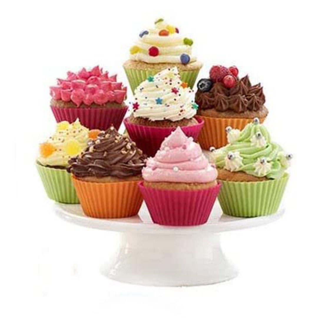 قالب كب كيك - 12 فتحة - متعدد الالوان