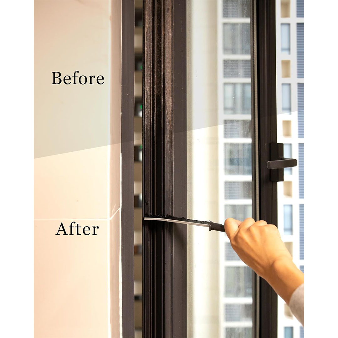 فرشاة تنظيف الفجوات - 2 قطعة - أسود