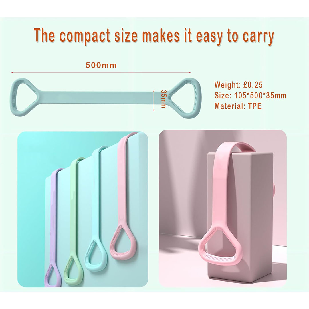 شريط سيليكون يوجا مطاطي للياقة البدنية - لبني