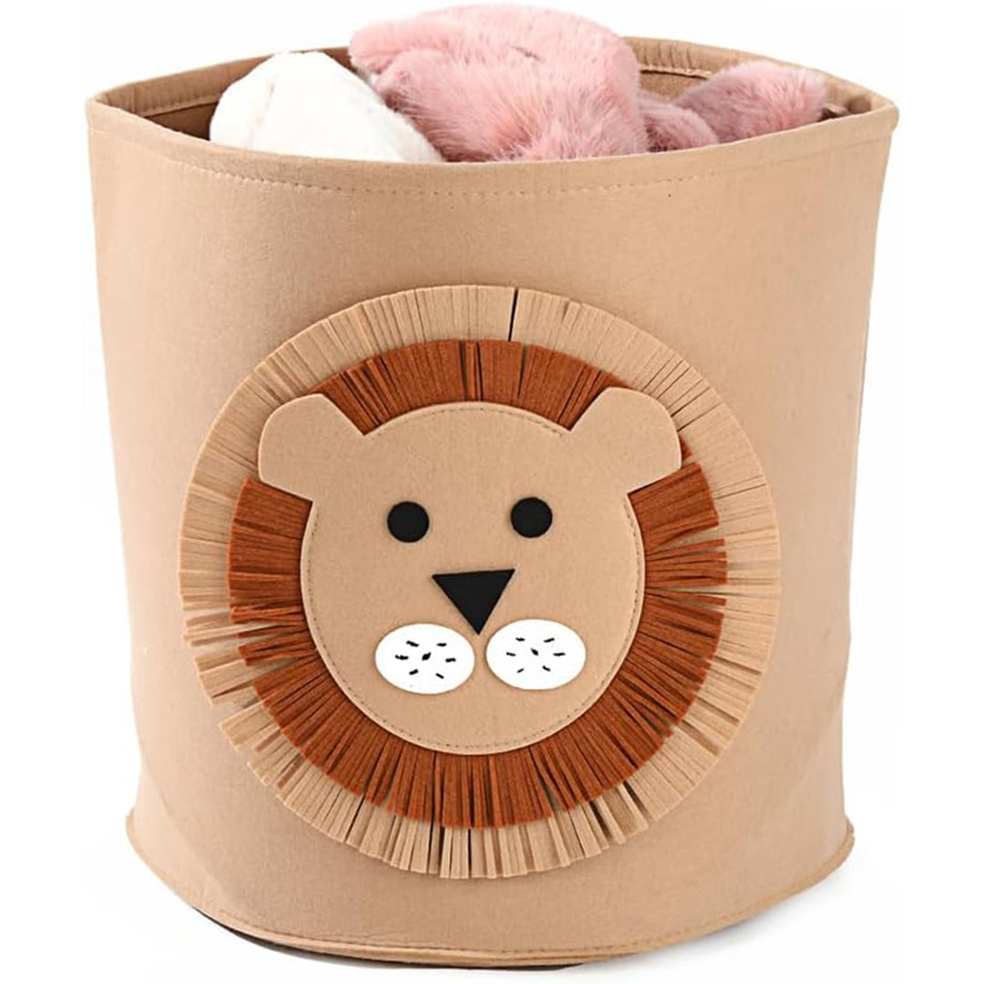 سلة غسيل وألعاب دائرية للاطفال - شكل أسد