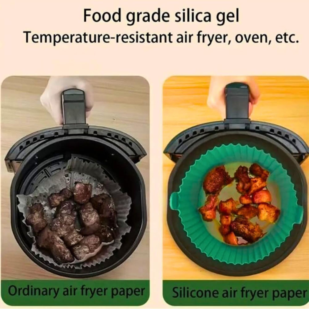 بطانة سيليكون للمقلاة الهوائية - 6 قطع - متعدد الألوان