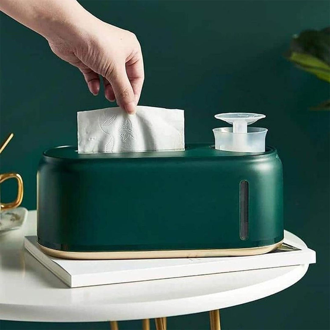 حامل و منظم المناديل المبلله - أخضر