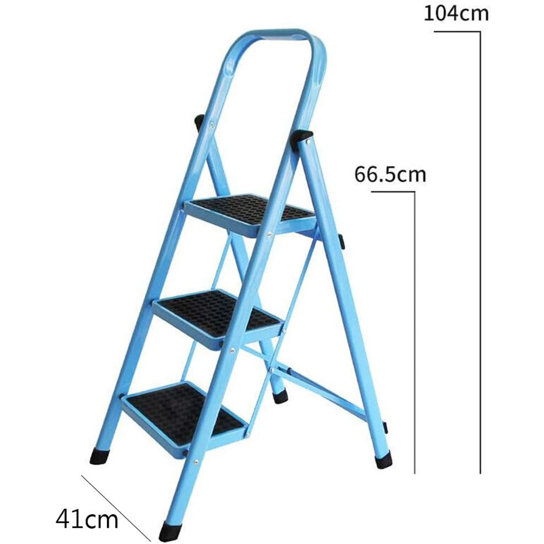 سلم للمنزل قابل للطي - 41 × 104 سم - أسود