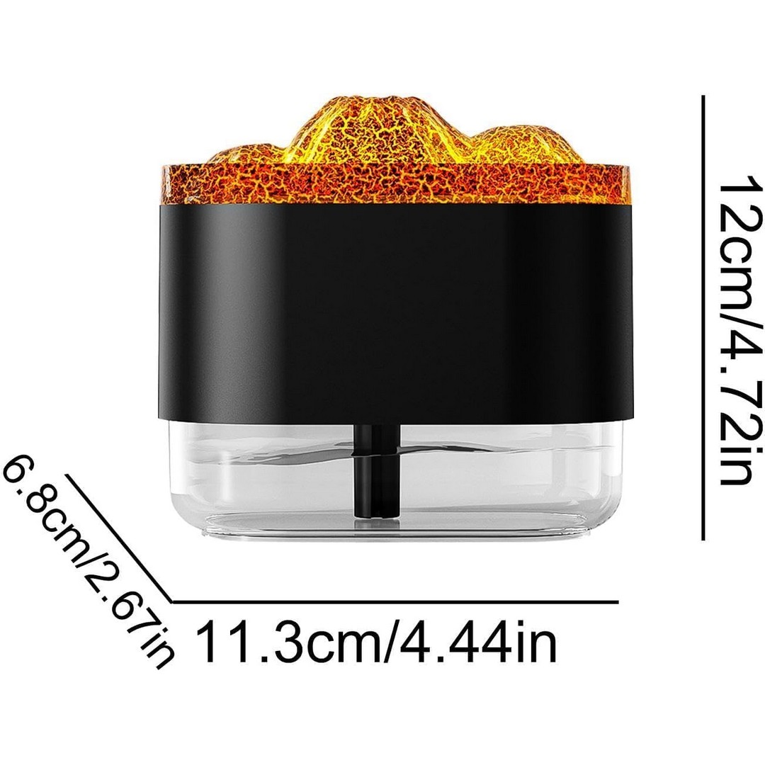 مرطب هواء شكل بركان - 300 مل - أسود