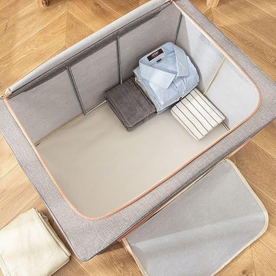 صندوق تخزين قابل للطي مع اغطية - 66 لتر - متعدد الألوان