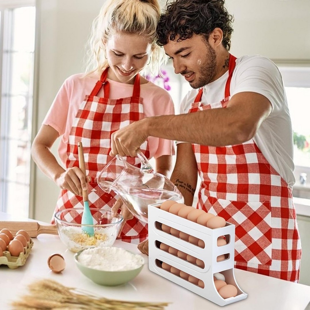 حامل بيض - 4 طبقات - أبيض