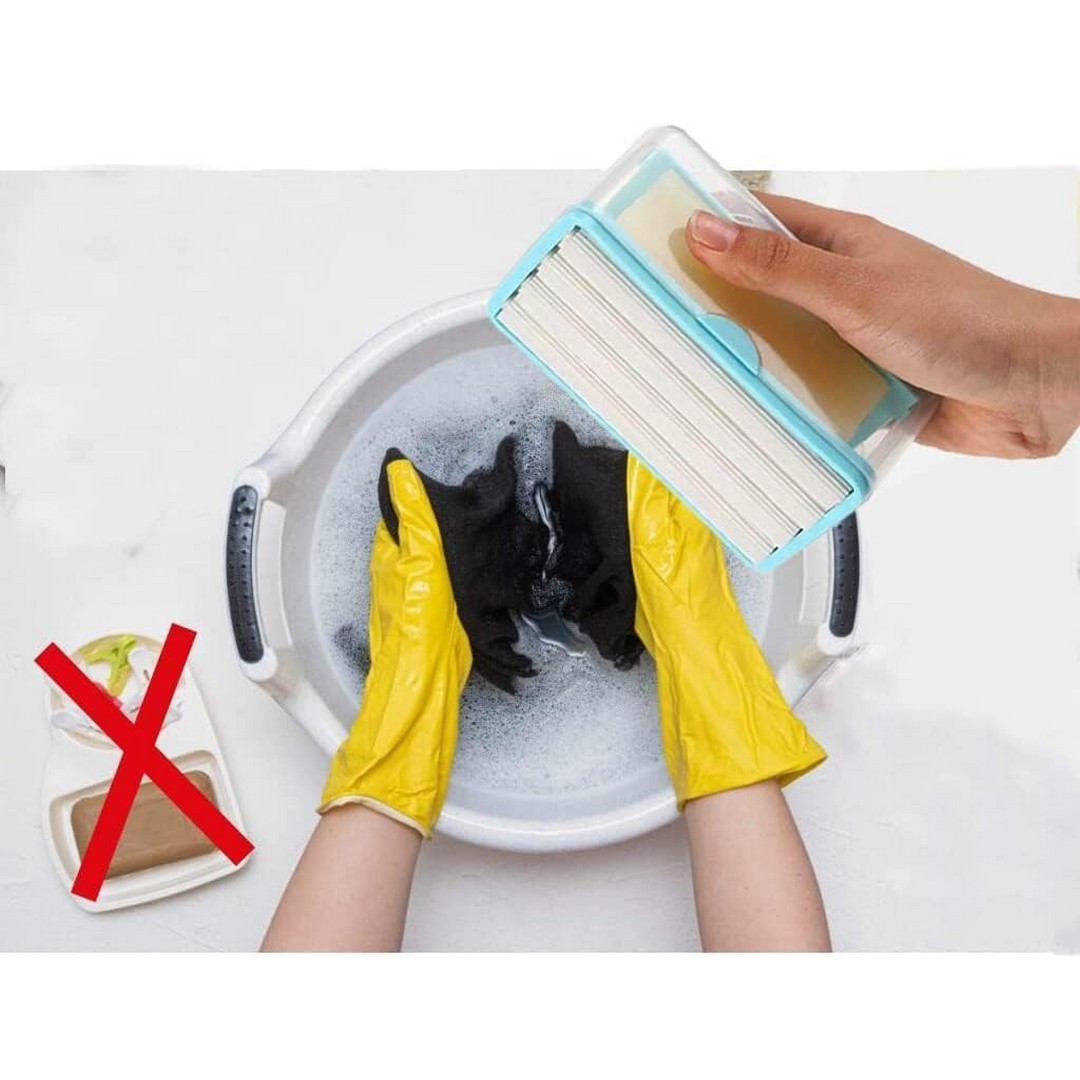 صبانة وحامل صابون متعدد الأستخدامات - شفاف