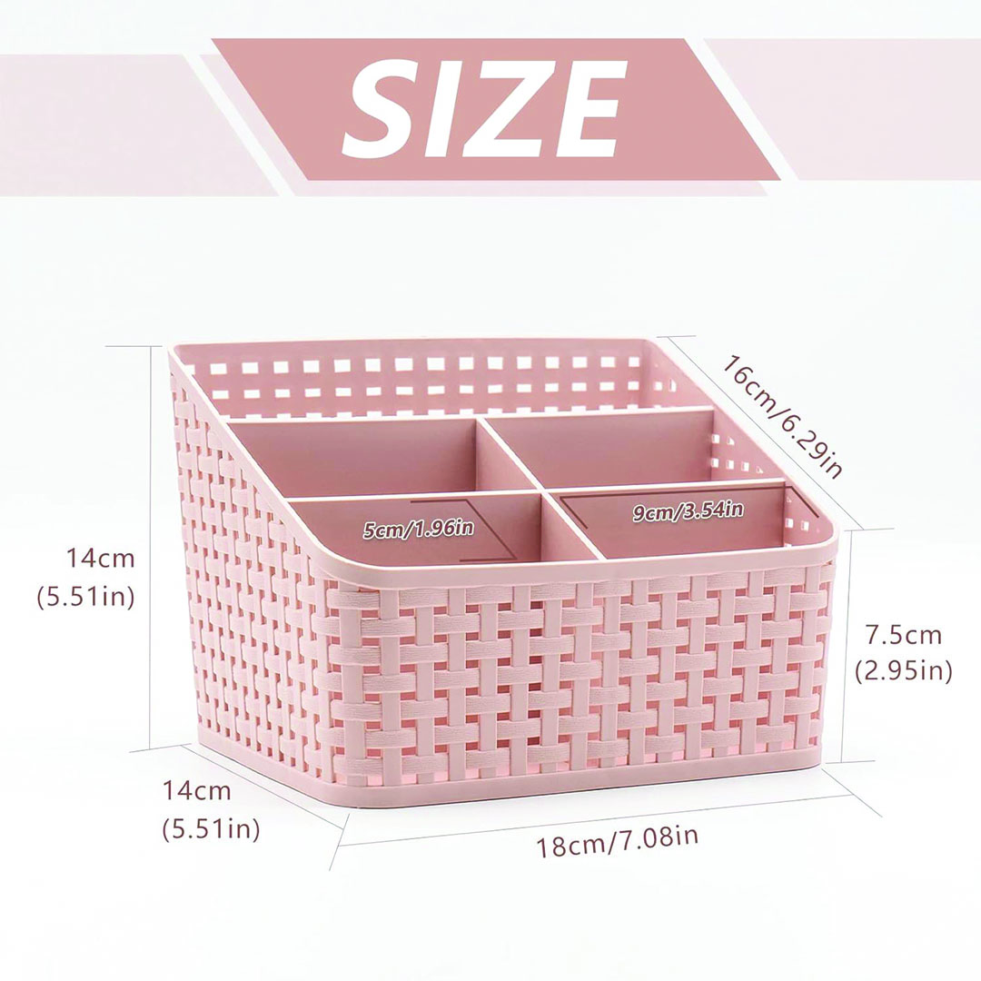 صندوق مستحضرات التجميل - 5 أقسام - متعدد الألوان