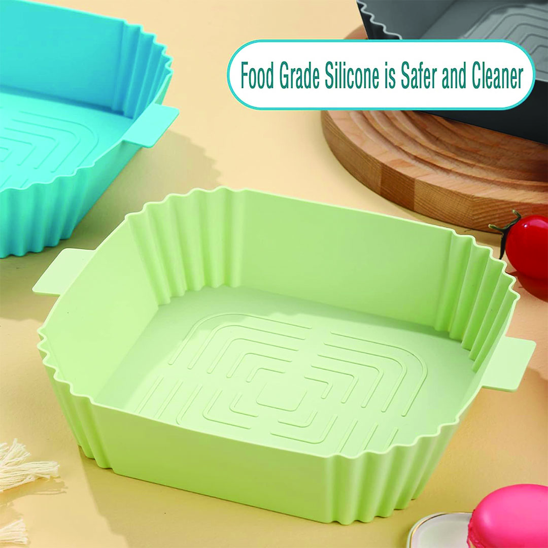 بطانات سيليكون للمقلاة الهوائية - 4 قطع - متعدد الألوان