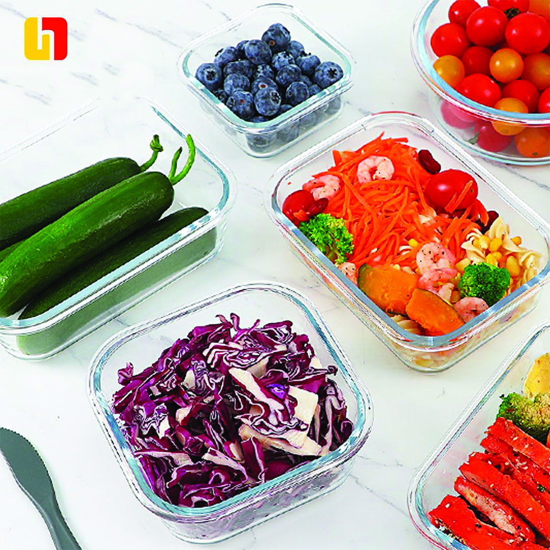 مجموعة علب لحفظ الطعام - فيروزي