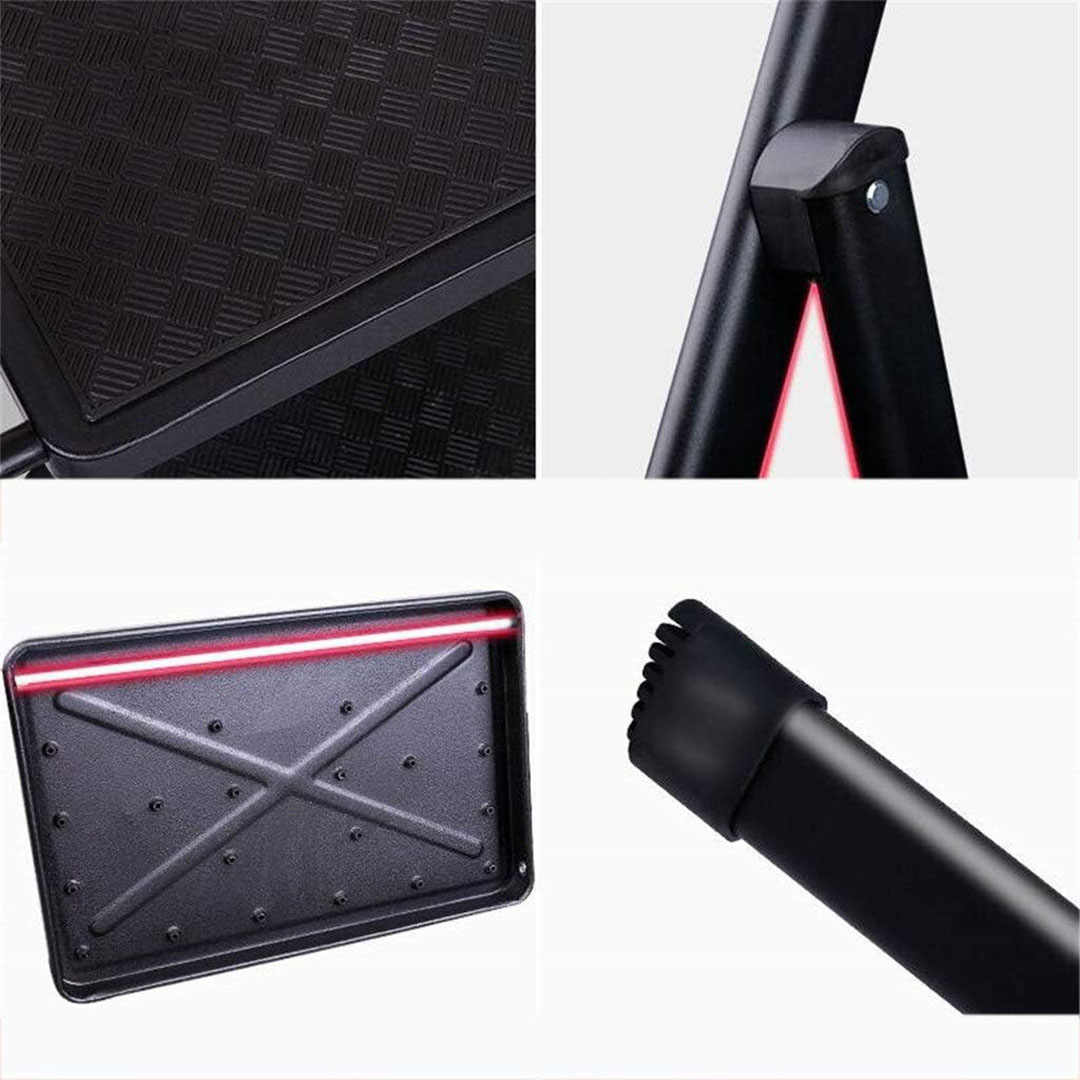 سلم للمنزل قابل للطي - 41 × 104 سم - أسود