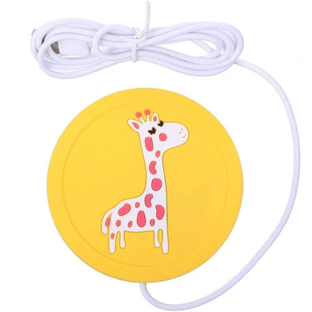 قاعدة تسخين مشروبات USB من السيليكون - أصفر