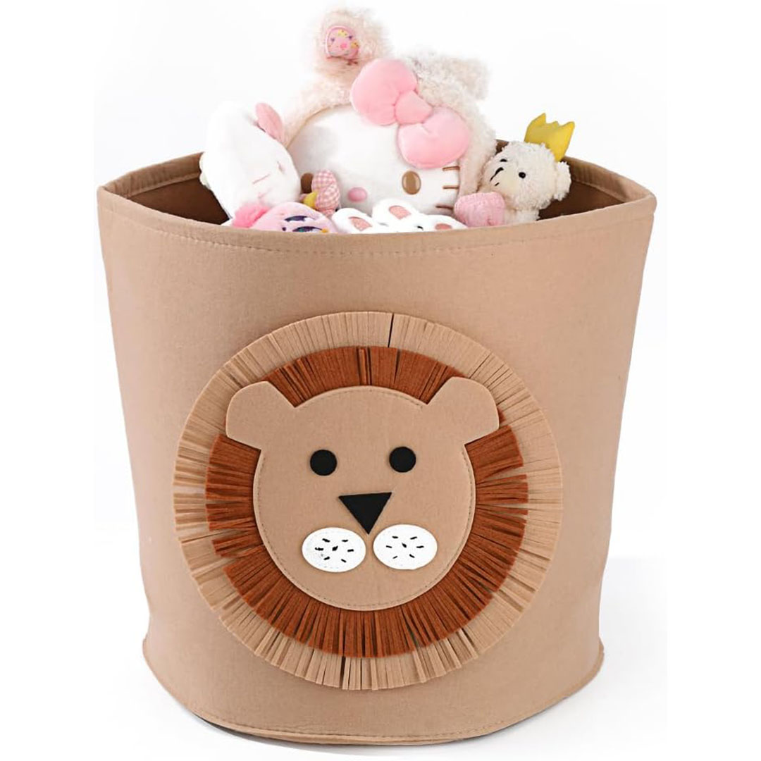 سلة غسيل وألعاب دائرية للاطفال - شكل أسد