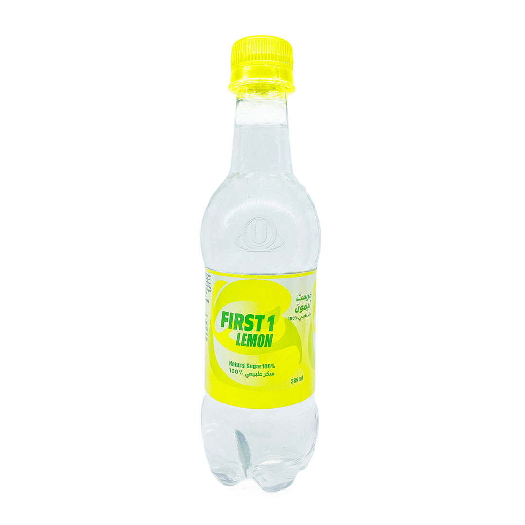 فرست وان مشروب غازي - ليمون - 385 مل