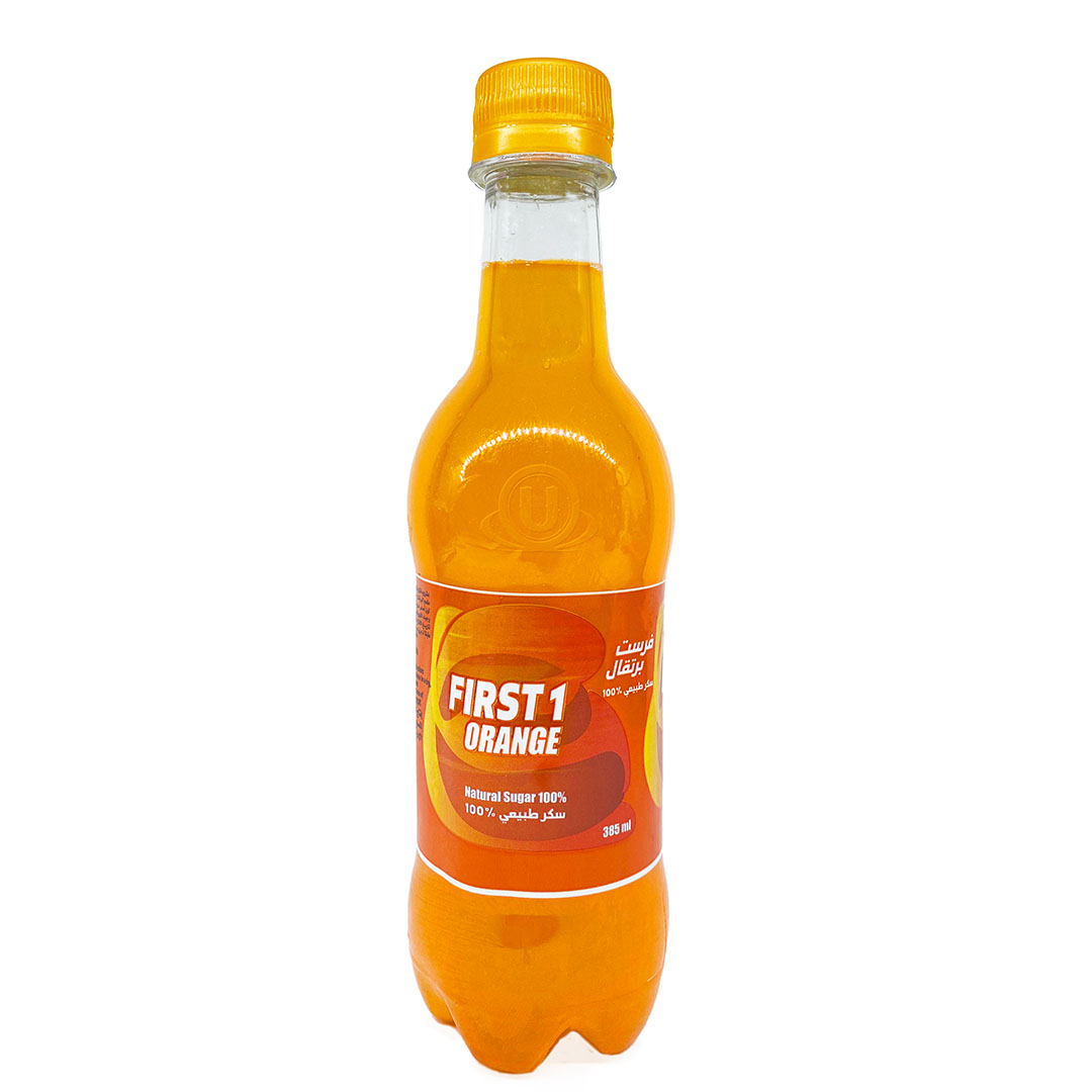 فرست وان مشروب غازي - برتقال - 385 مل