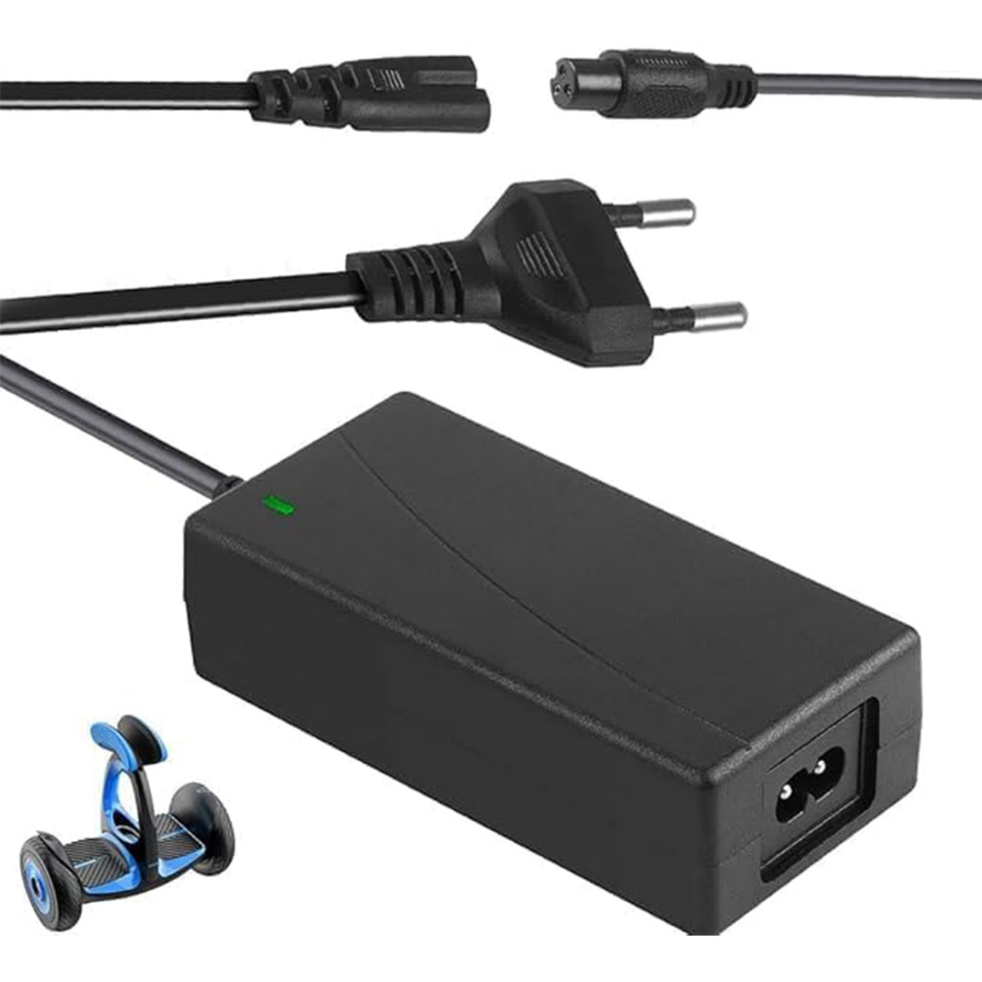 شاحن بطارية سريع للسكوتر الكهربائي - 36 فولت - 42 أمبير - بمنفذ USB - أسود