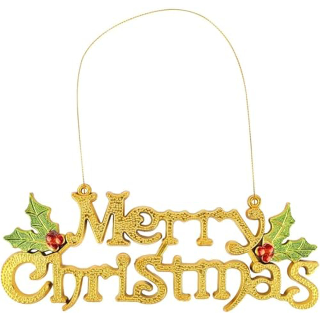 زينة كريسماس لامعة دهبي - 30 سم