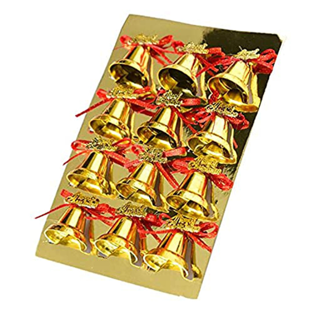 جرس زينة شجرة الكريسماس - 12 قطعة