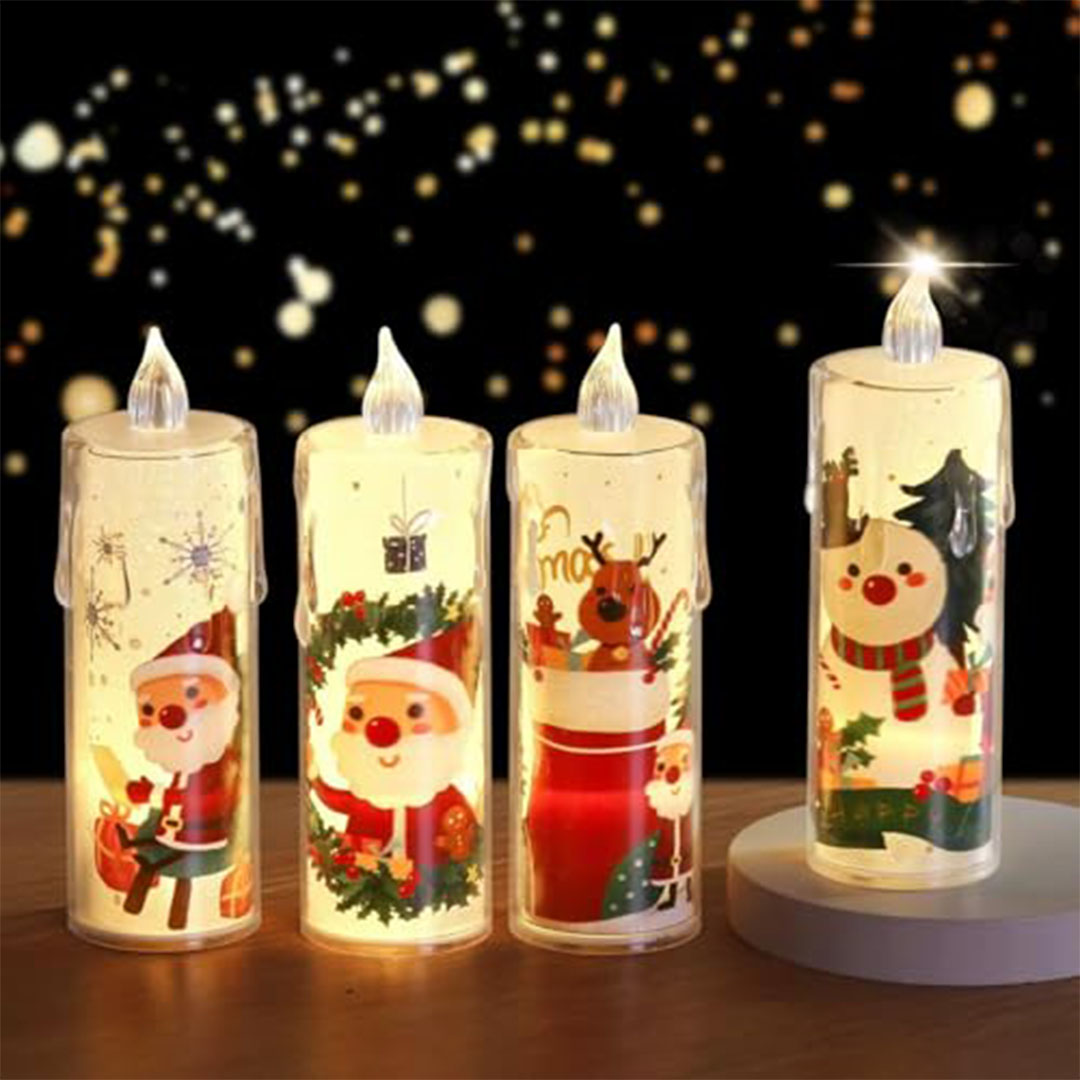 شموع كريسماس LED - 4 قطع