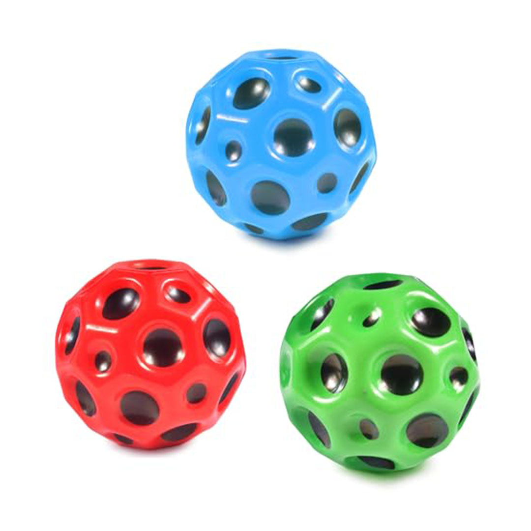 مجموعة كرات مطاطية على شكل قمر - 3 قطع