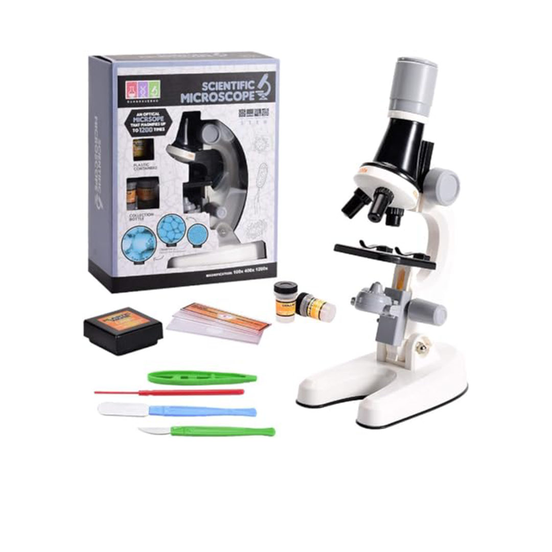 مجموعة ميكروسكوب للاطفال بقوة 100X-1200X
