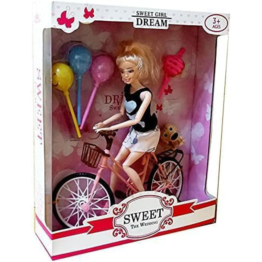 مجموعة دمية سويت دريم فاشون مع دراجة