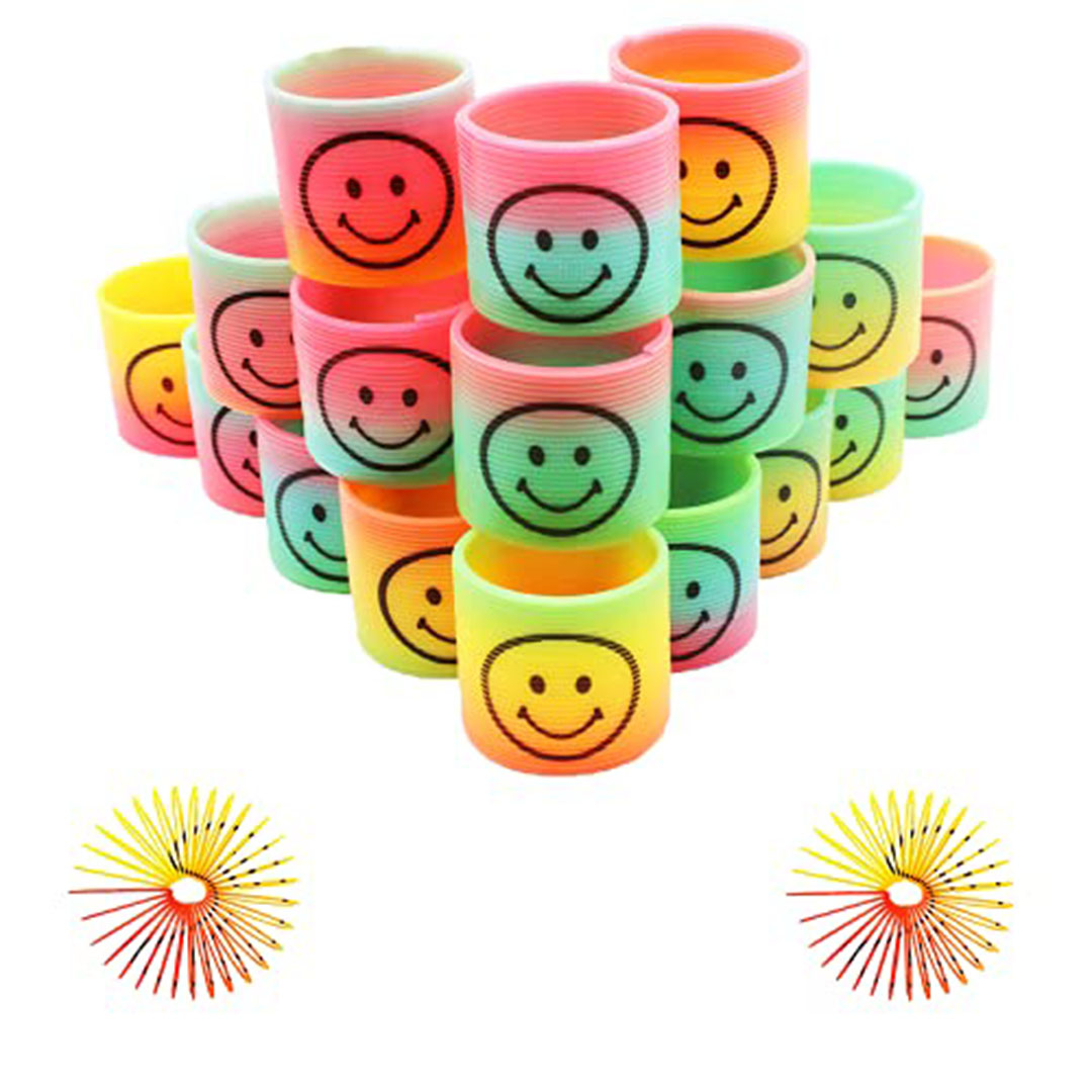 زنبركات قوس قزح الحلزونية الصغيرة - 24 قطعة