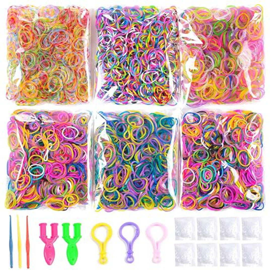 أربطة مطاطية لصنع الأساور - 3600 شريط