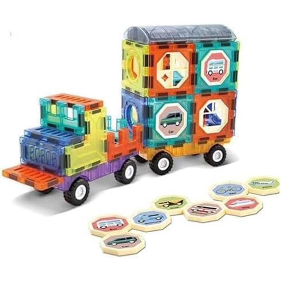 مكعبات بناء مغناطيسية ثلاثية الابعاد للاطفال - 41 قطعة