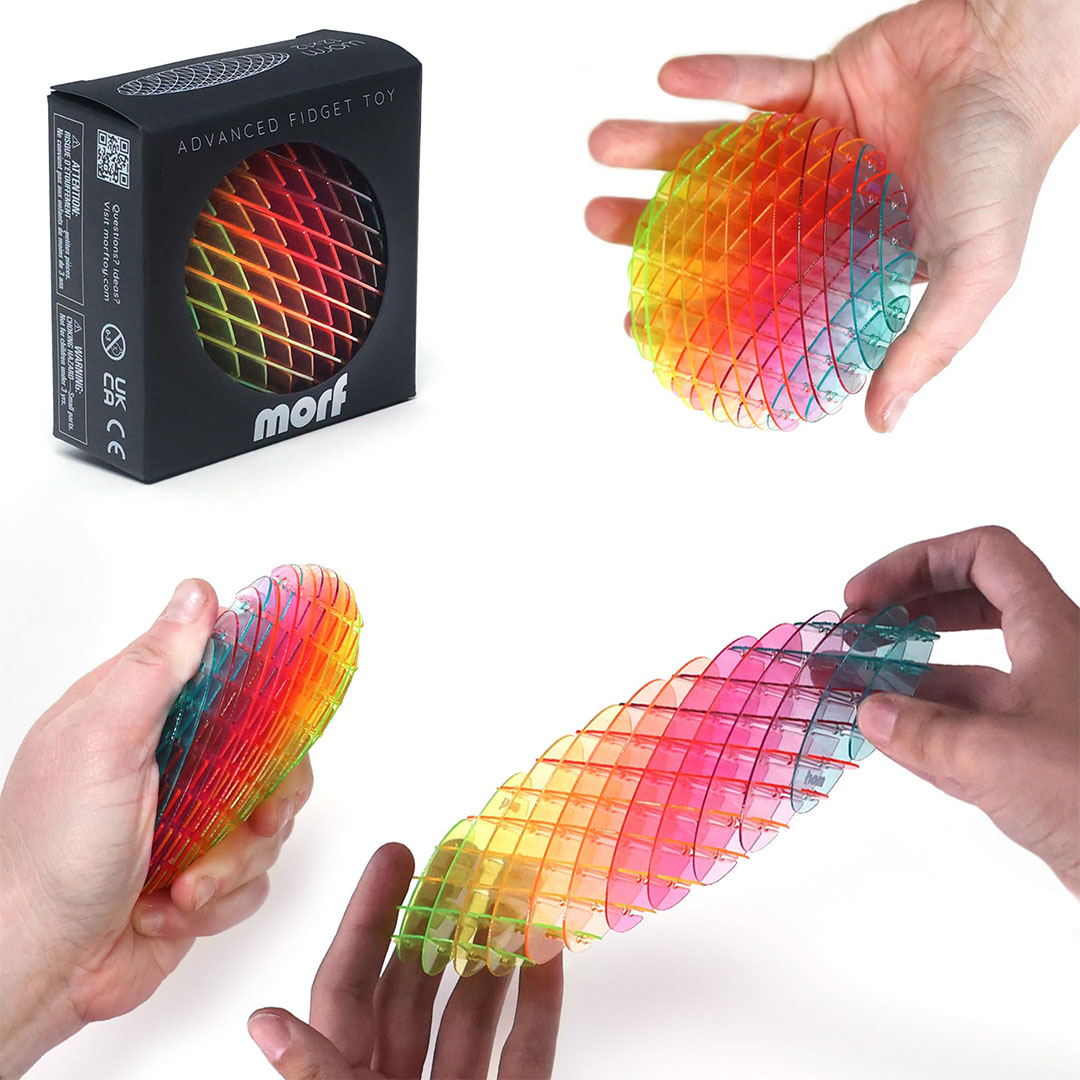 لعبة فيدجيت بشكل دودة بألوان متنوعة - 13 سم