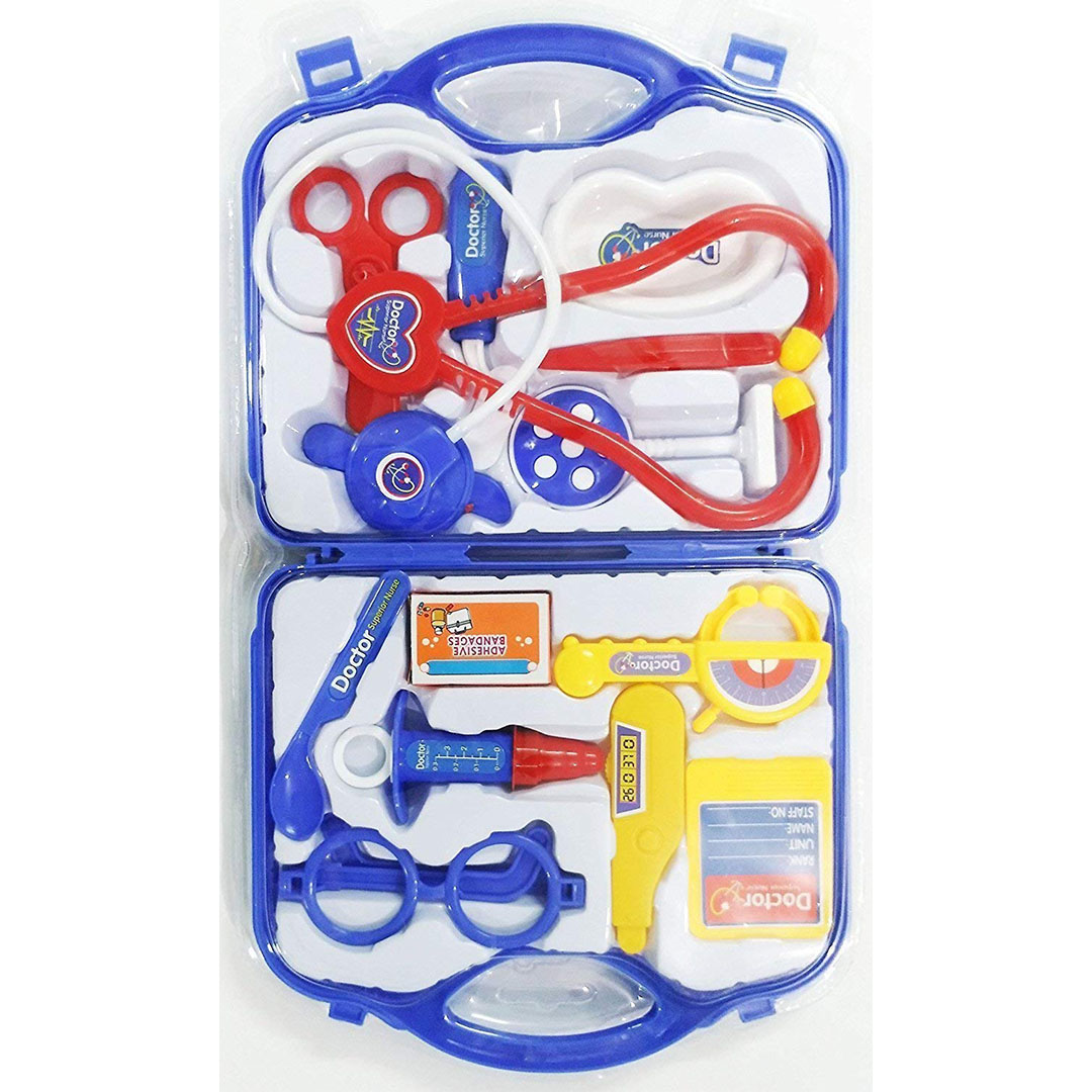 مجموعة ألعاب معدات طبيب مع شنطة قابلة للطي