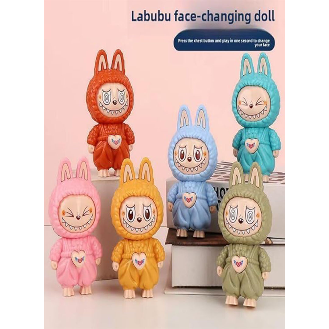 سلسلة مفاتيح شكل عروسة لابوبو متغيرة الوجه