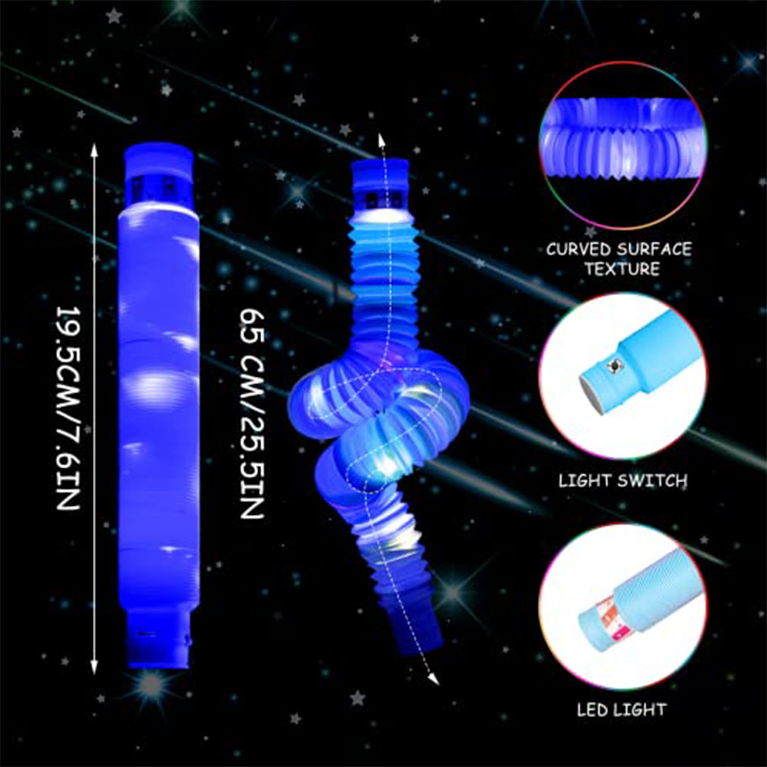 أنابيب مضيئة للأطفال - 6 قطعة