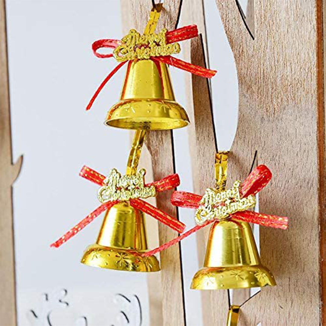 جرس زينة شجرة الكريسماس - 12 قطعة